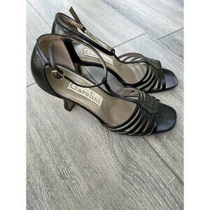 GAROLINI HIGH HEEL T-STRAP Sandals 8M black color